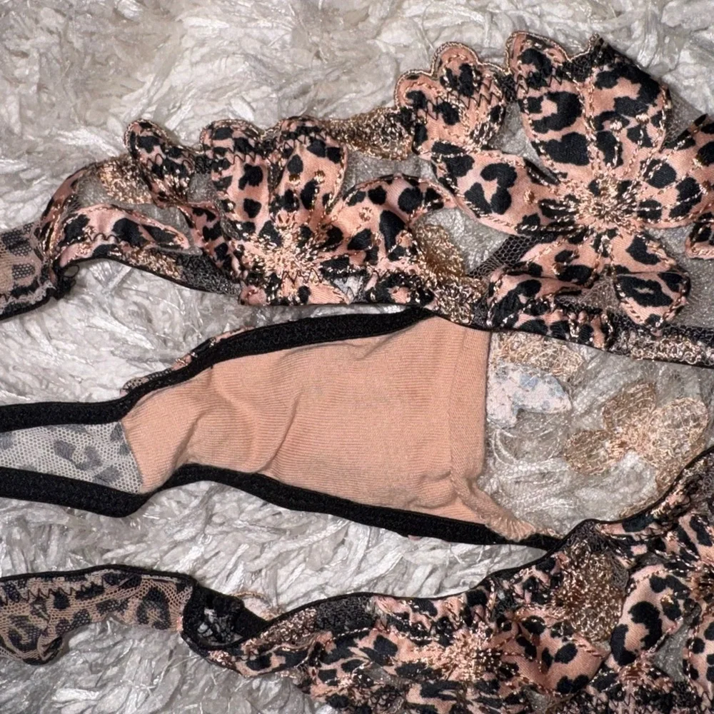 Victoria's Secret Animal Lace Embroidered Bra with matching Thong 36C/M - Picture 6 of 9